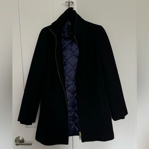 JCrew Italian Stadium Cloth black coat - size 4